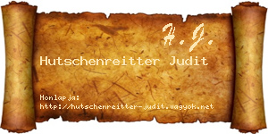 Hutschenreitter Judit névjegykártya