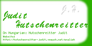 judit hutschenreitter business card